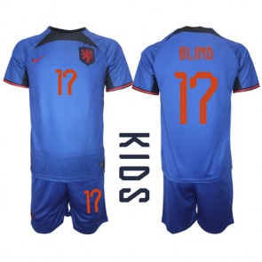 Nederländerna Daley Blind #17 kläder Barn VM 2022 Bortatröja Kortärmad (+ korta byxor)